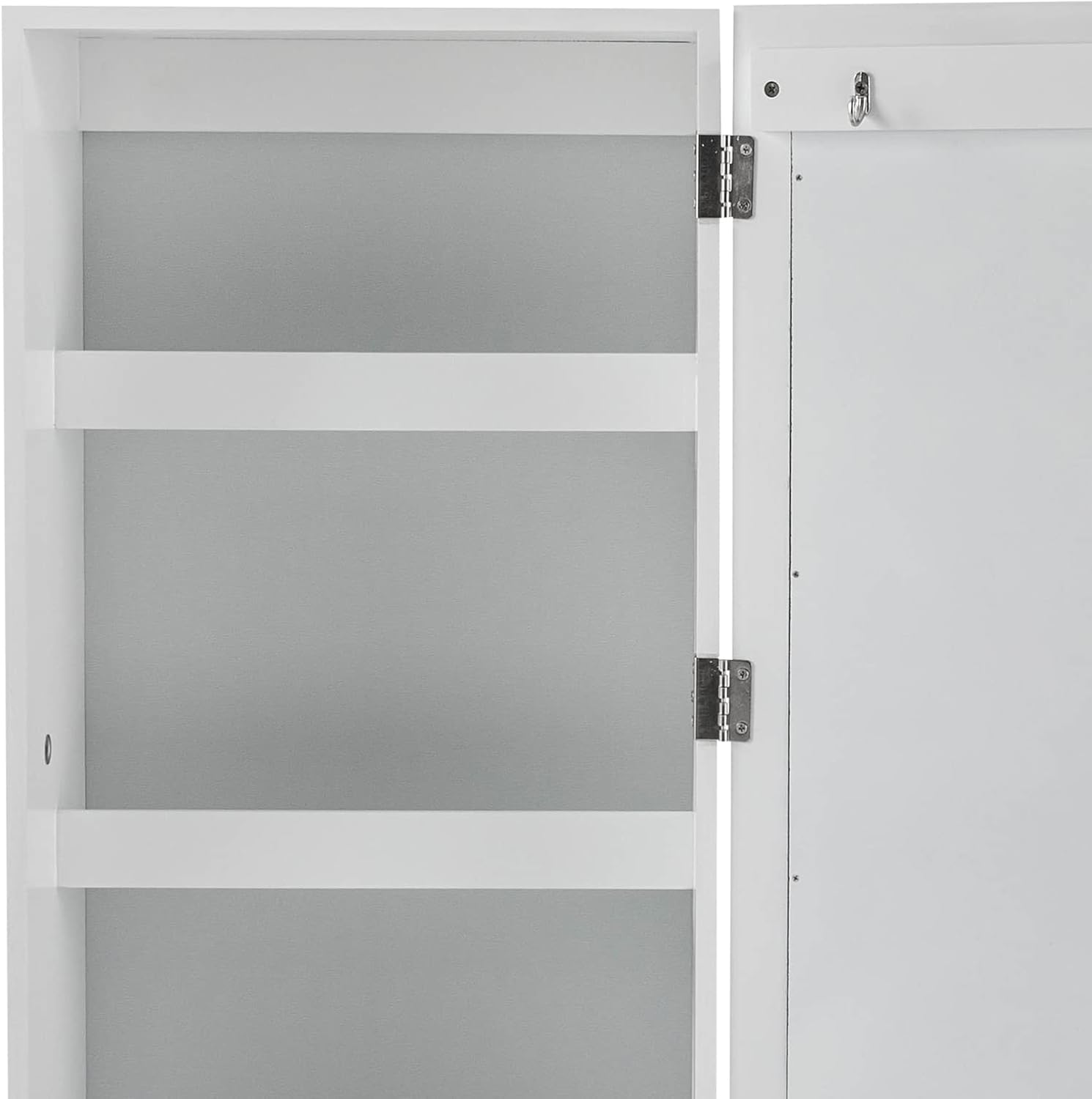 Silencear Wall-Mounted Ironing Board Cabinet with Mirror White