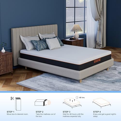 ESHINE Queen 10 Inch Gel Memory Foam Mattress in a Box