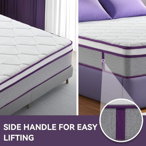 OOTDAY 12 Inch Hybrid Mattress with Cooling Memory Foam and Pocket Spring
