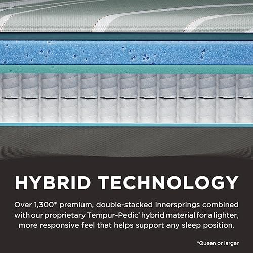TEMPUR-LuxeAdapt 20 Medium 13 Inch Hybrid Mattress Queen