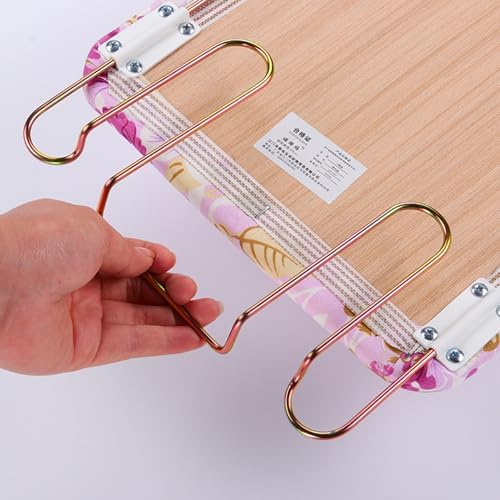HEVIRGO Foldable Ironing Board with Anti-Slip Feet and Heat-Resistant Cover