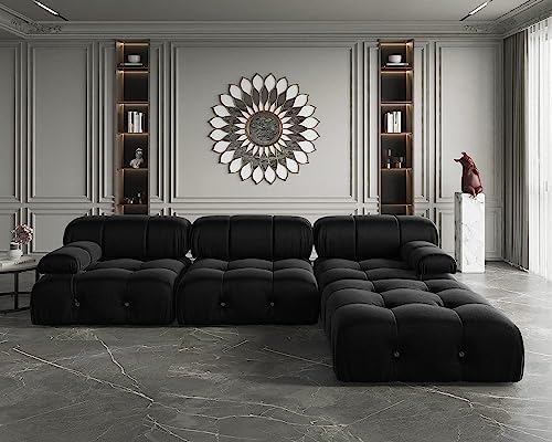 JACH 104 Inch Modern Sectional Sofa with Ottoman