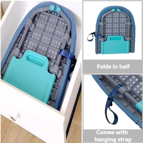 Foldable Ironing Board Set with Heat Resistant Cover and Iron Holder