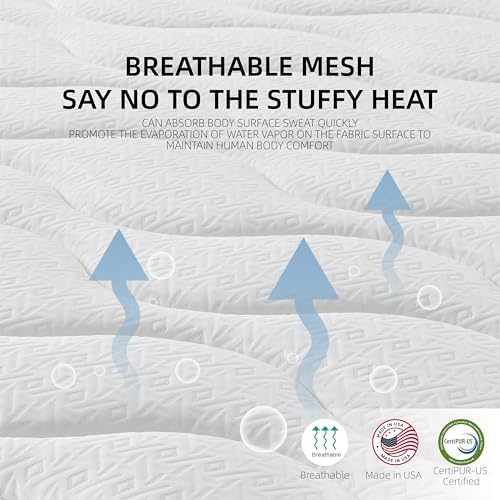 FLEXISPOT 12 Inch Hybrid Mattress In A Box with Gel Memory Foam
