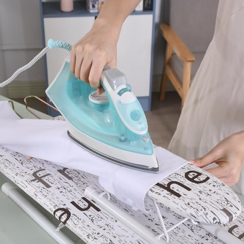 HEVIRGO Foldable Ironing Board with Anti-Slip Feet and Heat-Resistant Cover
