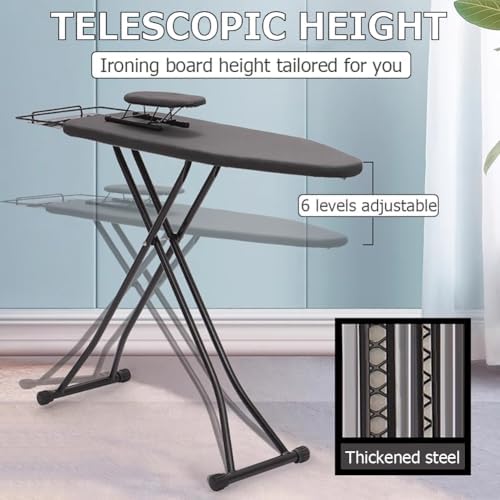 Adjustable Height Ironing Board with Heat Resistant Cover