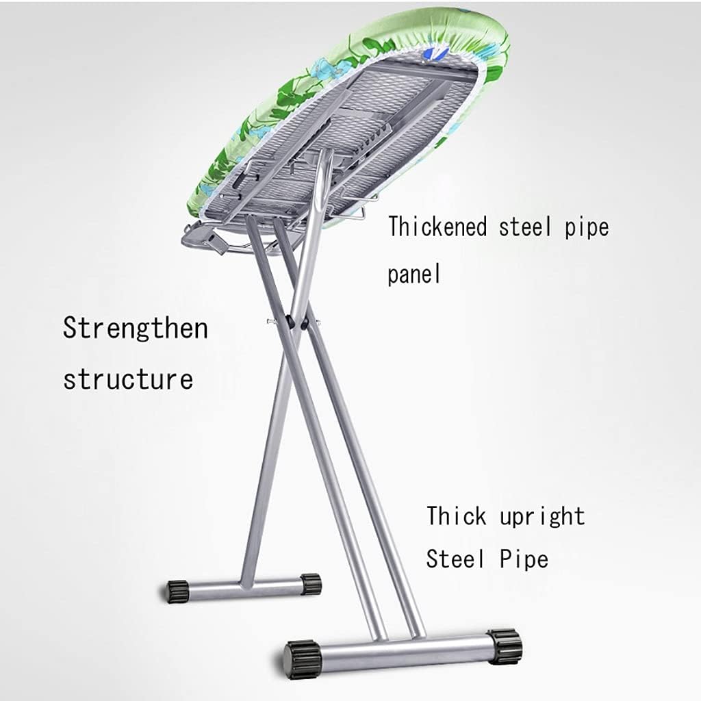 Large Foldable Adjustable Ironing Board with Storage Shelf and Heat Resistant Zone