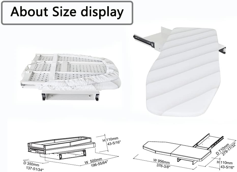 DHBREK Foldable Wall-Mounted Ironing Board for Space Saving