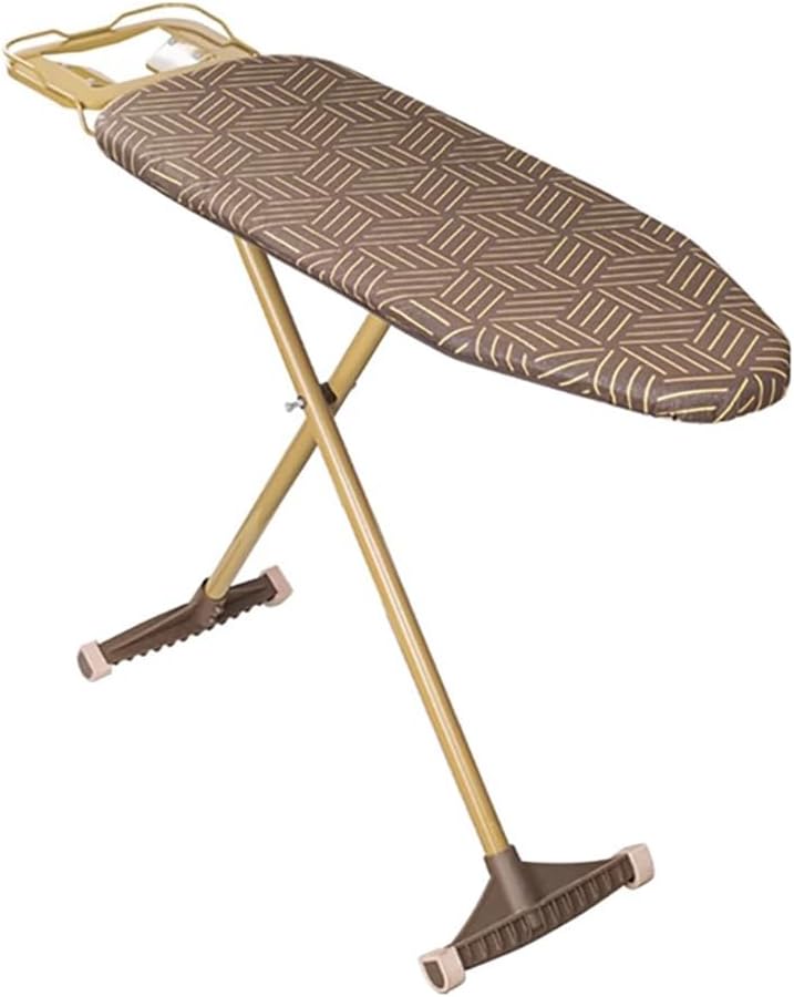 Adjustable Height Ironing Board with Cover and Steam Iron Rest