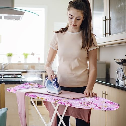 Foldable Ironing Board with Adjustable Height and Non-Slip Feet
