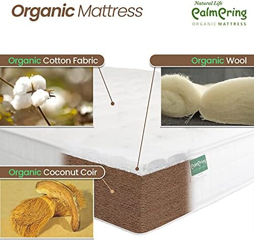 Cambay Twin Mattress Extra Firm 8 Inch Organic Coconut Coir