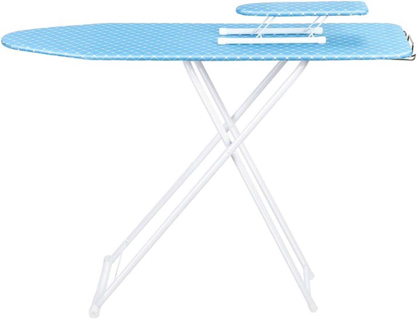 PAPABA Ironing Board with Foldable Iron Rest and Heat-Resistant Cover Blue