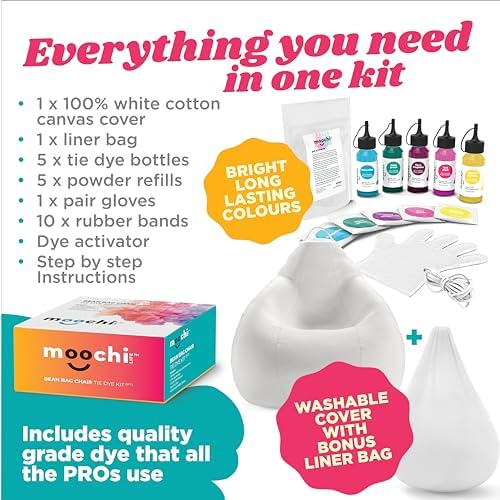 DIY Tie Dye Bean Bag Chair Cover Kit