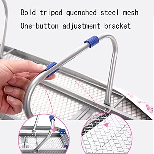 Folding Ironing Board with Protective Cuffs and Non-Slip Surface