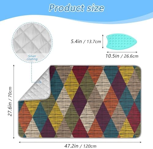 CuwrYet Ironing Mat Portable Travel Ironing Pad