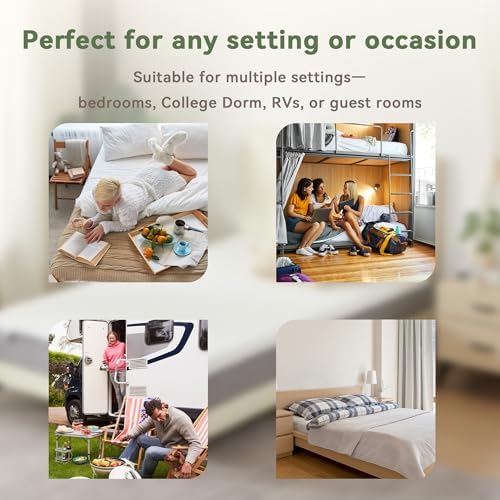 PicWooki 6 Inch Memory Foam Twin Mattress with Removable Cover