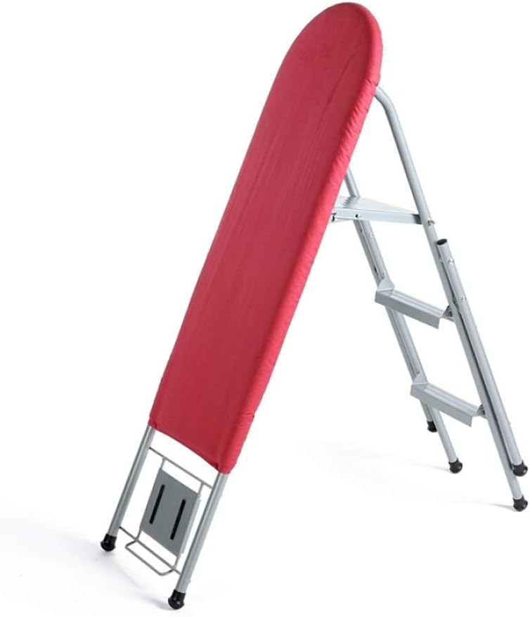 Household Large Folding Ladder Ironing Table 115CM Red