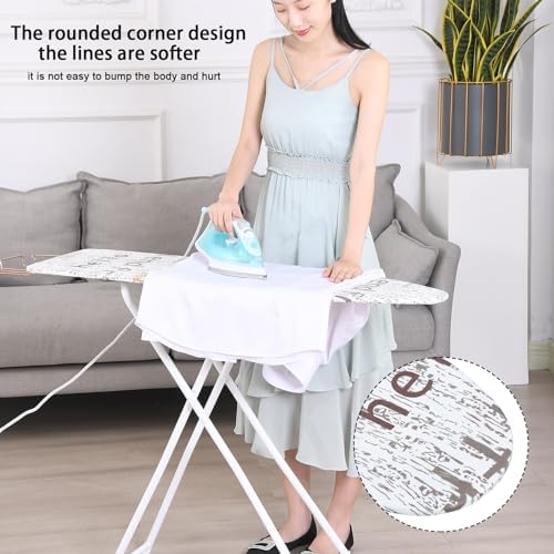 Full Size Foldable Ironing Board with Adjustable Height and Iron Rest