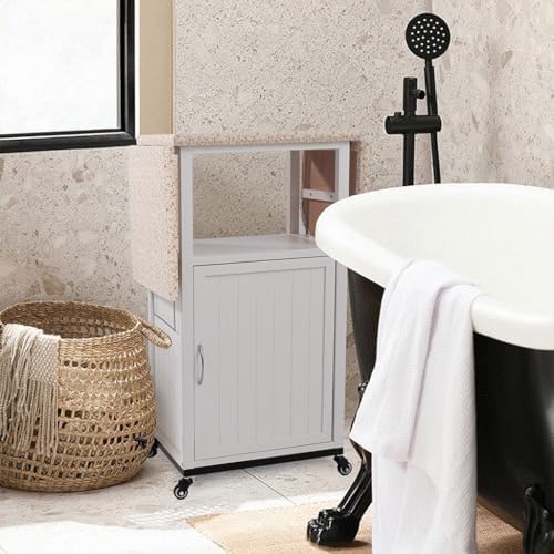 Deluxe Ironing Board with Storage Cabinet and Wheels