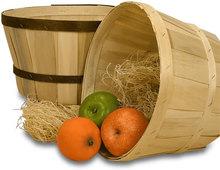 Natural Wood Peck Basket 8 Quarts Pack of 10