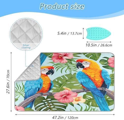 GAIGEO Parrots on Palm Portable Ironing Mat