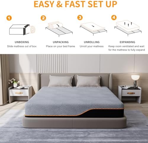 ESHINE 14 Inch California King Gel Memory Foam Mattress