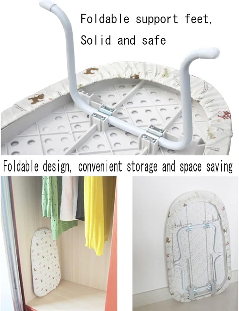 Foldable Ironing Board with High Temp Resistance and Telescopic Rack 60cm