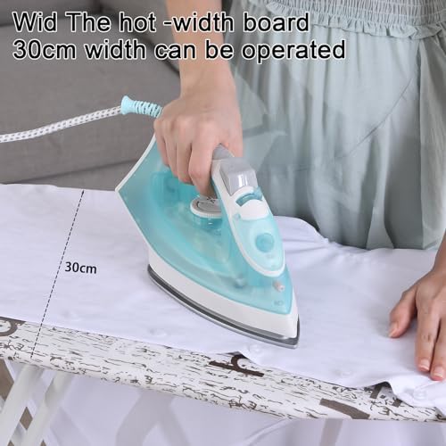 Full Size Foldable Ironing Board with Adjustable Height and Iron Rest