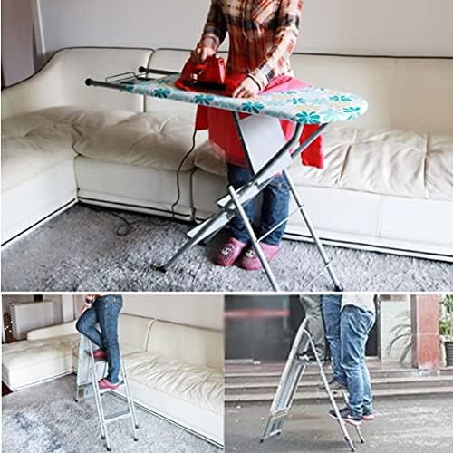 2-in-1 Foldable Ironing Board with Ladder and Telescopic Rack