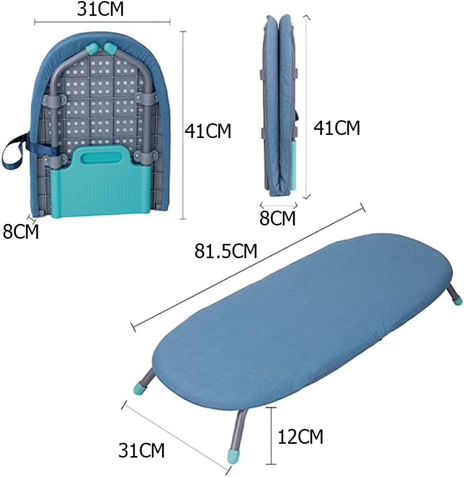 Foldable Ironing Board Set with Heat Resistant Cover and Iron Holder