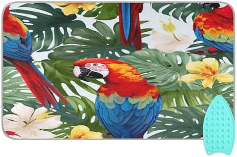 GAIGEO Red Parrot on Leaves Portable Ironing Pad