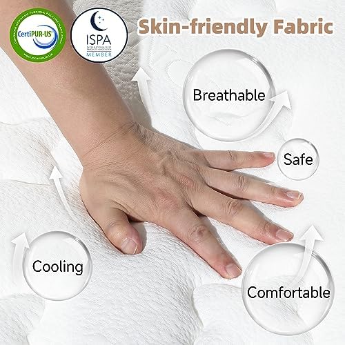 Aicehome Queen Mattress 14 Inch Pocket Spring Gel Memory Foam Medium Firm