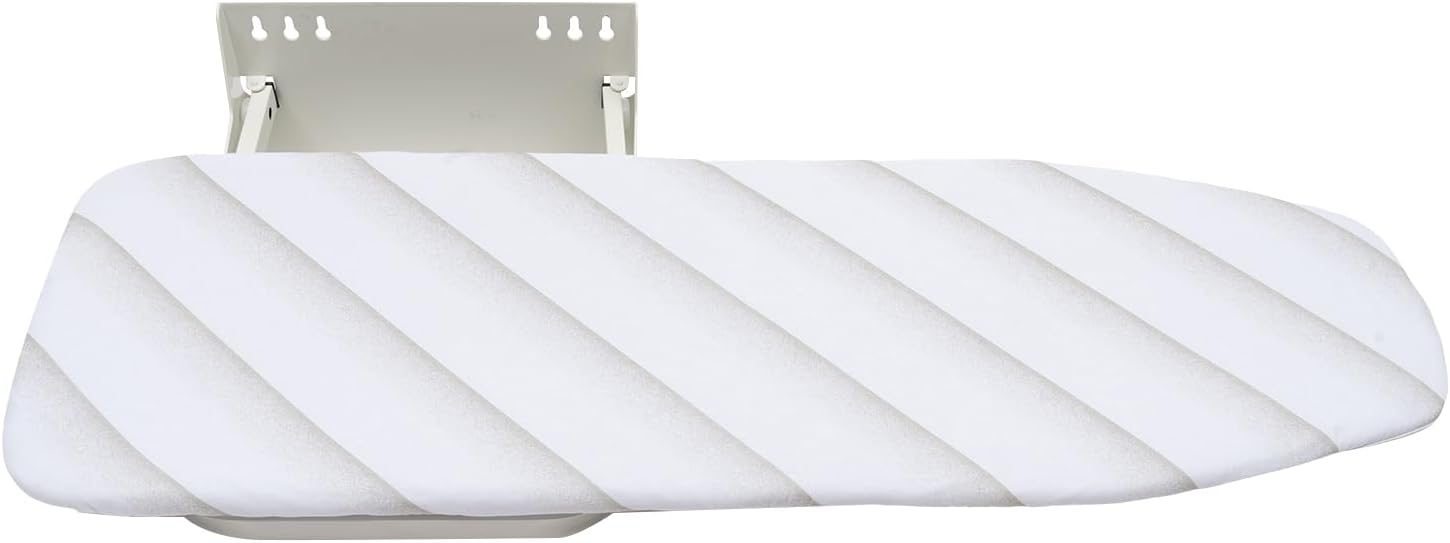 Wall Mounted Ironing Board with 180 Swivel and Heat Resistant Cover