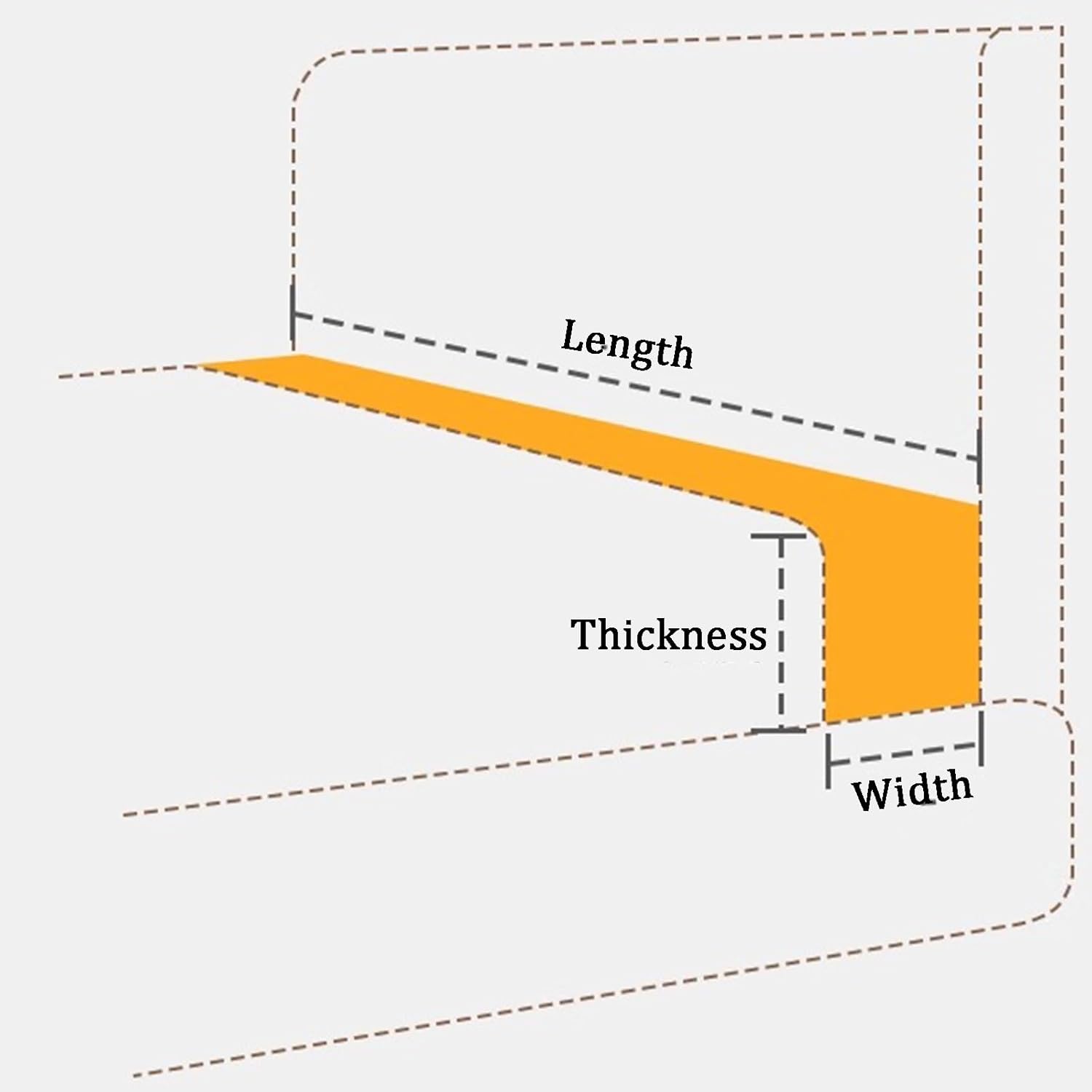 WIGING Custom Bed Gap Filler Removable Cover Mattress Extender Bolster