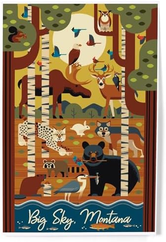 Lantern Press 8x12 Art Print Big Sky Montana 1