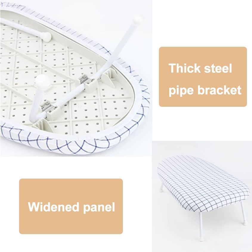 Compact Ironing Board with Folding Legs and Extra Wide Countertop