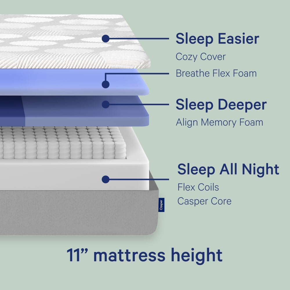 Casper Sleep Original Foam Hybrid Twin XL Mattress Medium Firm