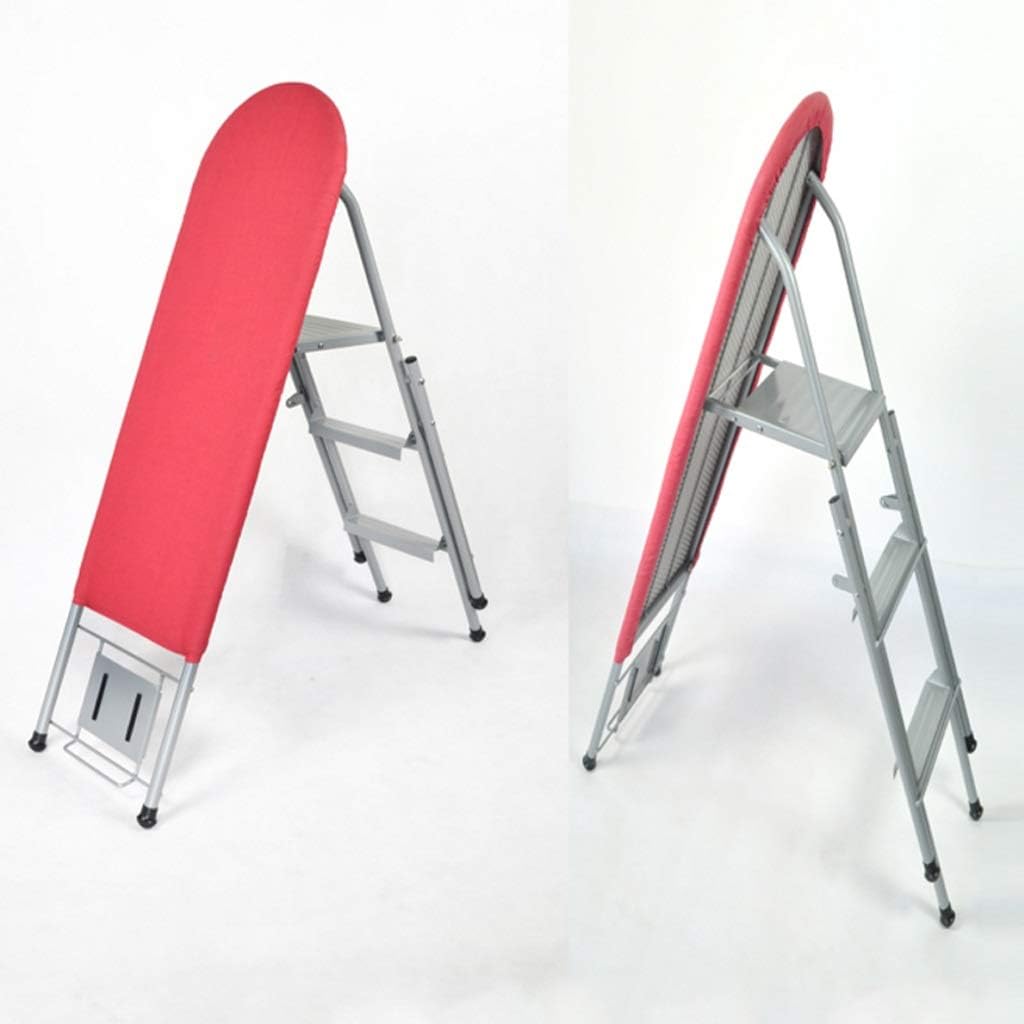 Household Large Folding Ladder Ironing Table 115CM Red