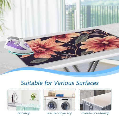 GAIGEO Beautiful Flower Leaves Portable Ironing Mat
