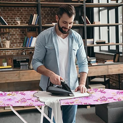Foldable Ironing Board with Adjustable Height and Non-Slip Feet