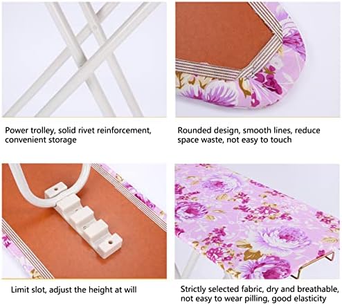 Washranp Foldable Ironing Board with Adjustable Height and Iron Rest
