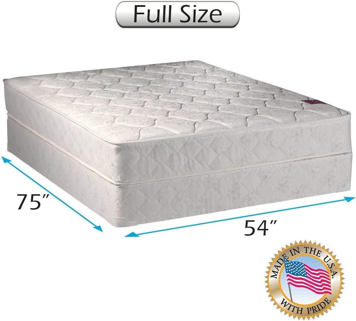 DS Solutions USA Legacy Full Size Mattress Set with Bed Frame