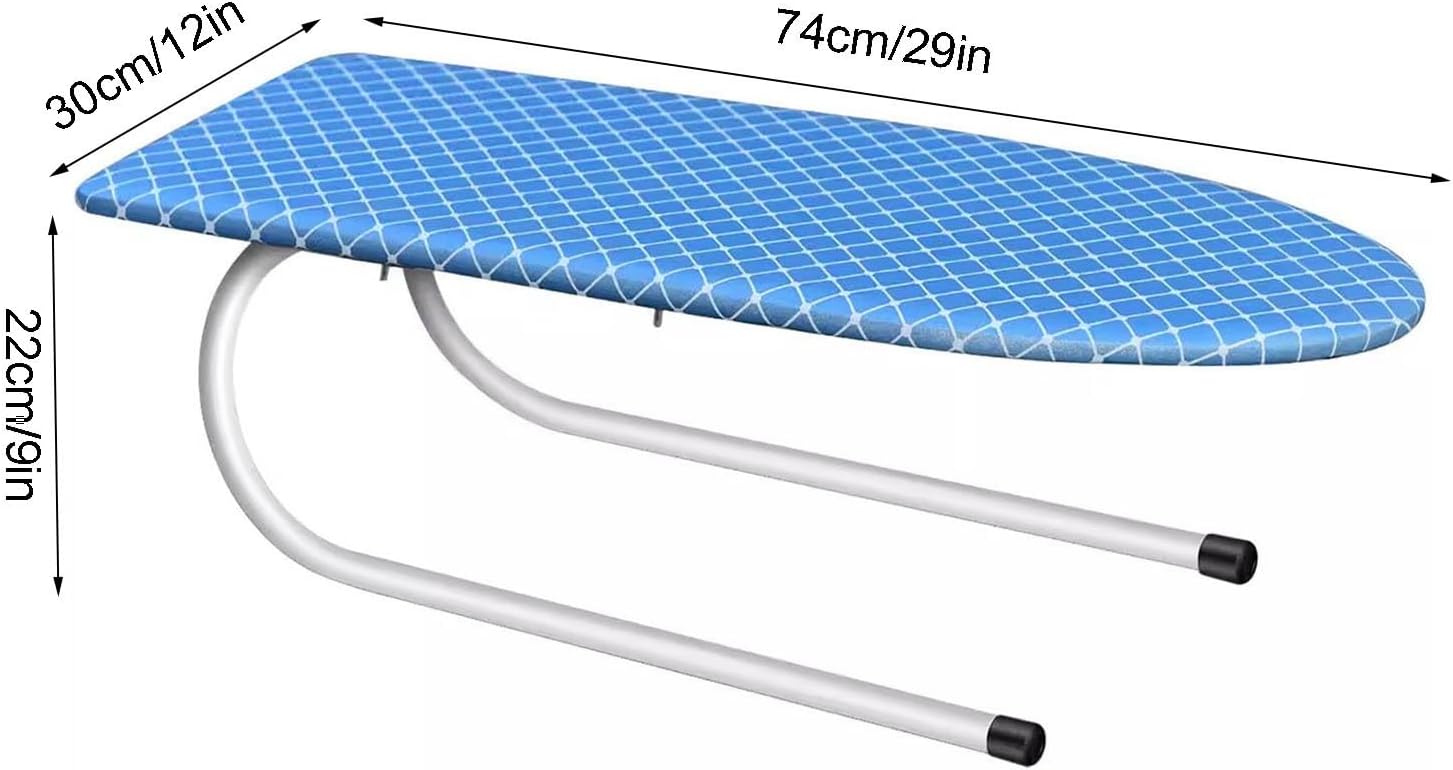 Sturdy Tabletop Ironing Board with Foldable Steel Legs