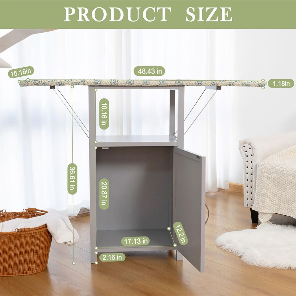 HOYOC Ironing Board with Storage Cabinet