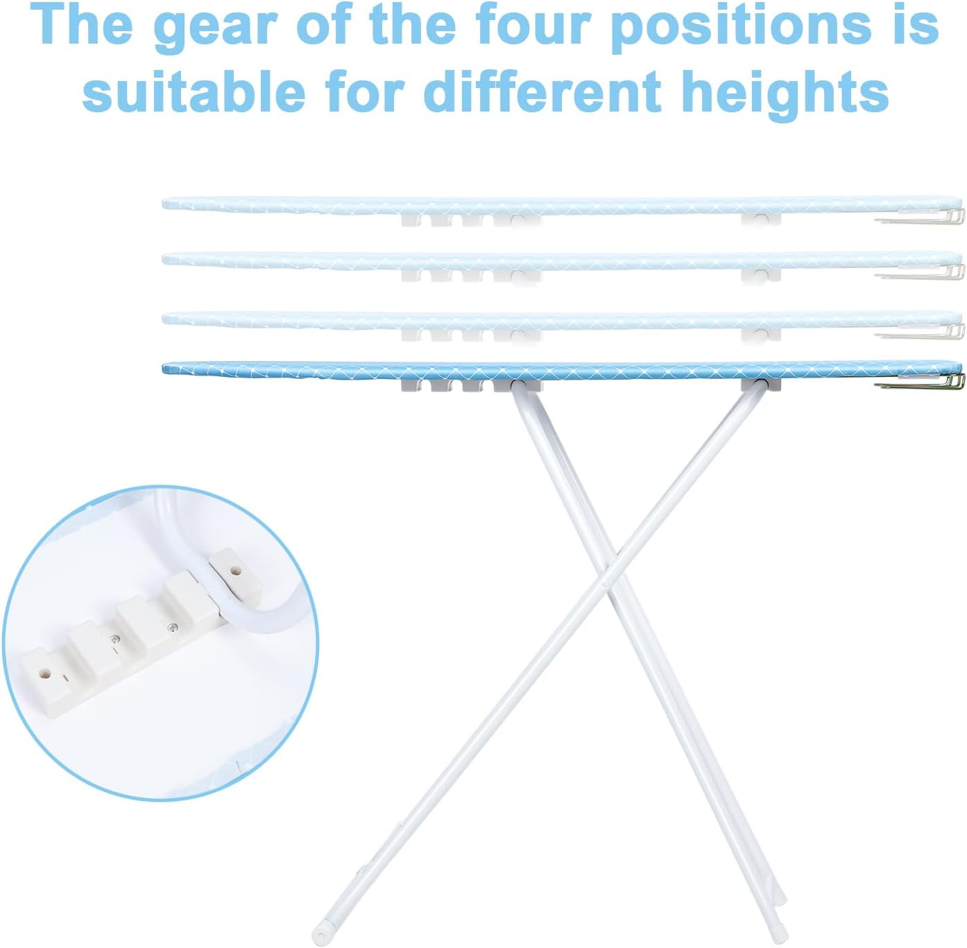 42x12 Mini Ironing Board with Adjustable Height and Iron Rest 1