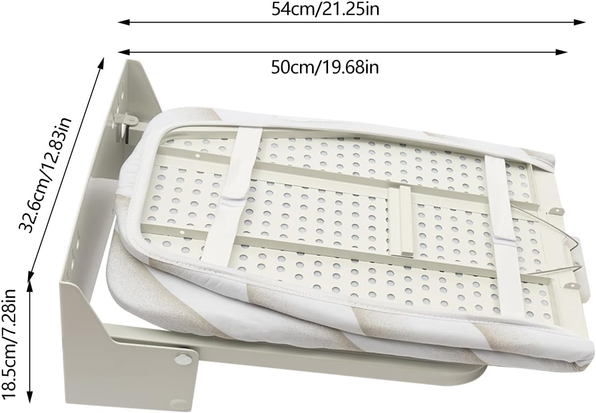 374 x 755 Inch Wall Mounted Ironing Board with Foldable Design