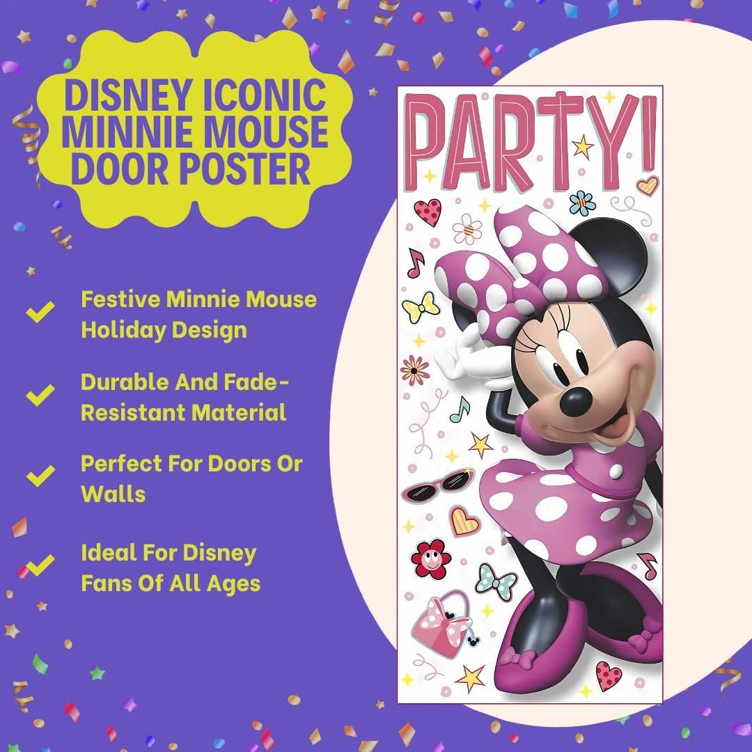 AMSCAN Disney Minnie Mouse Door Party Poster 27x60 Inches
