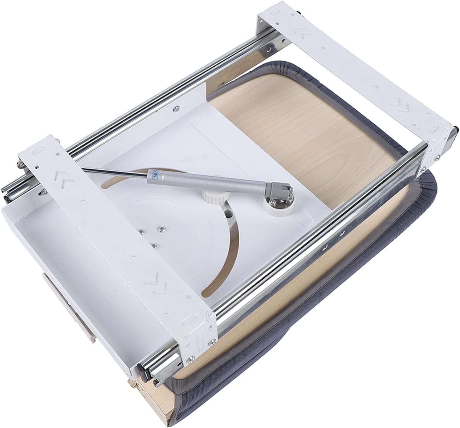 Retractable Folding Ironing Board with 180 Degree Rotation Gray