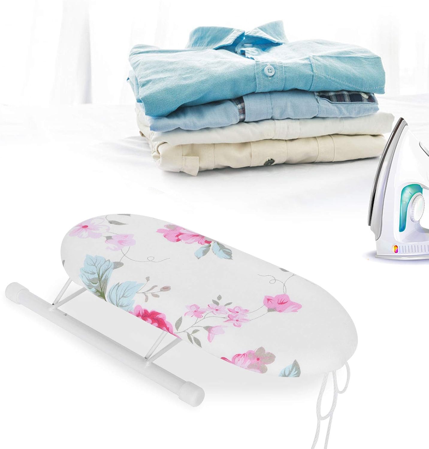 Portable Mini Ironing Board with Flower Pattern