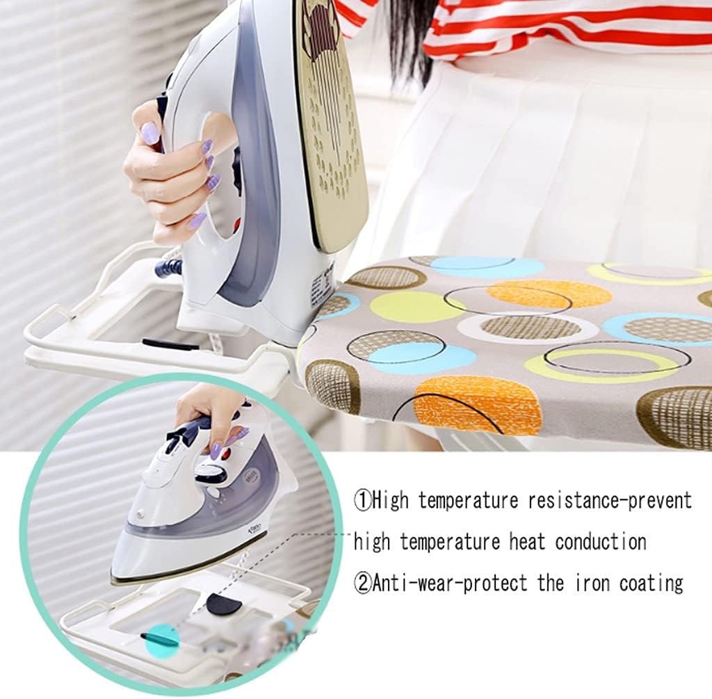 Large Vertical Ironing Board with Adjustable Height and Iron Bucket